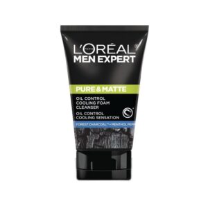 LOREAL 歐萊雅男士清爽控油冰感炭黑潔面乳 100ML