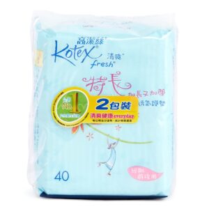 KOTEX 高潔絲清爽透氣護墊 特長 40片x2'S