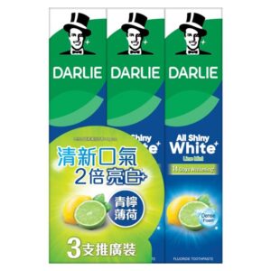 DARLIE 全亮白牙膏-青檸薄荷 140Gx2'S+贈品