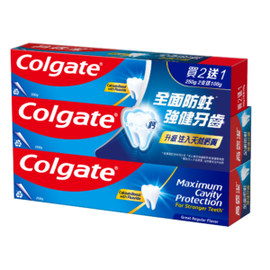 COLGATE 高露潔清新味牙膏250Gx2+贈牙膏