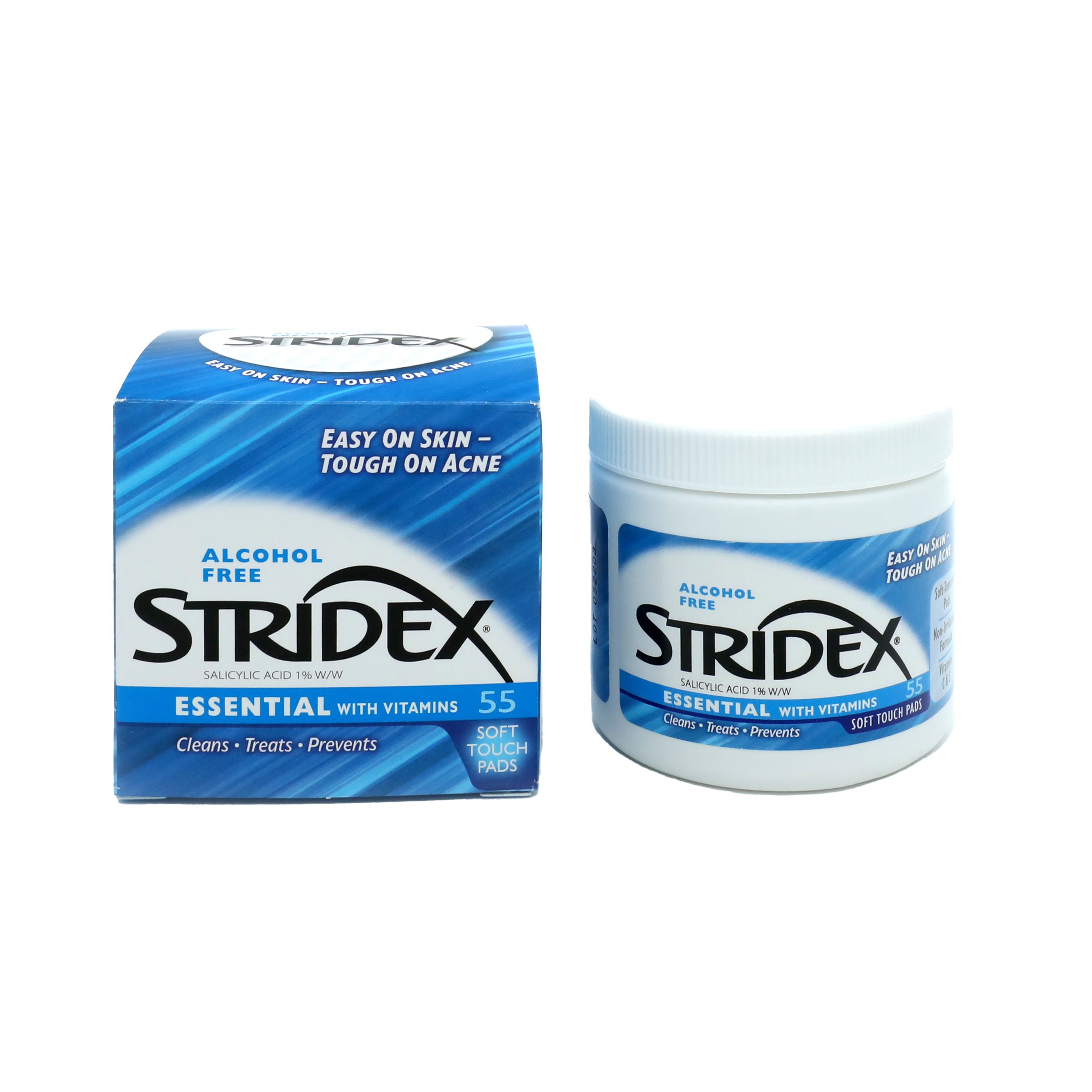 STRIDEX PADS-ESSENTIAL WITH VITAMINS 55'S