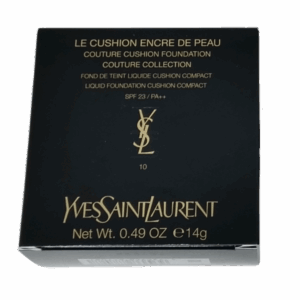 YSL 聖羅蘭輕透無重羽毛氣墊粉底SPF23#10 14G (酒紅皮革盒)