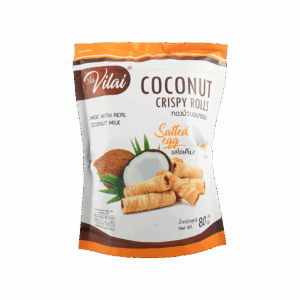 VILAI COCONUT CRSPY ROLLS-SALTY EGG 80G