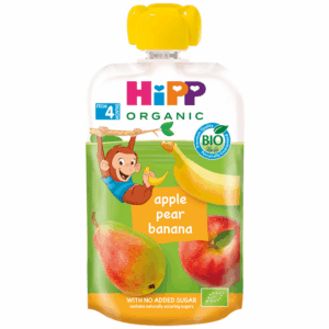 HIPP 喜寶有機果蓉唧唧裝(4個月以上) - 蘋果洋梨香蕉 100G