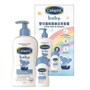 CETAPHIL 舒特膚嬰兒溫和潔膚及洗髮露 400ML+贈品