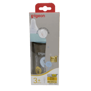 PIGEON 貝親母乳實感寬口徑PPSU奶瓶(3個月以上) - 花朵 8OZ/240ML