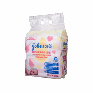 JOHNSON'S 強生嬰兒護膚柔濕巾(補充裝) - 無香 80'Sx3
