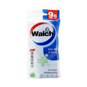 WALCH 威露士迷你消毒濕紙巾 - 蘆薈 7片x9'S