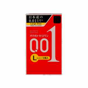 OKAMOTO 岡本0.01避孕套-大碼 3'S(紅盒)