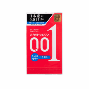 OKAMOTO 岡本0.01超潤滑避孕套 3'S(紅盒)