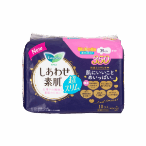 LAURIER 樂而雅 F 系列超薄夜用護翼衛生巾(黑)35CM 10'S