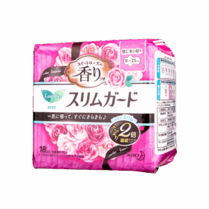 LAURIER 樂而雅玫瑰香纖薄量多日用護翼衛生巾-25CM 18'S