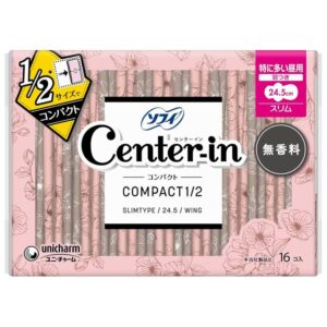UNICHARM 尤妮佳 CENTER-IN 纖薄棉柔日用護翼衛生巾 - 無香 24.5CM 16'S
