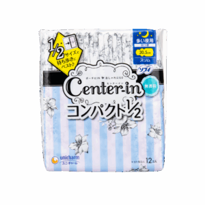 UNICHARM 尤妮佳 CENTER-IN 纖薄棉柔多量日用/夜用護翼衛生巾-無香 30.5CM 12'S