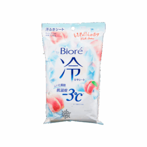 KAO BIORE 碧柔 - 3℃超爽涼感降溫止汗濕巾 - 桃子香 20'S