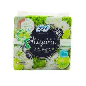 UNICHARM 尤妮佳 SOFY KIYORA 絲薄柔滑芬香護墊 - 綠色清新 72'S