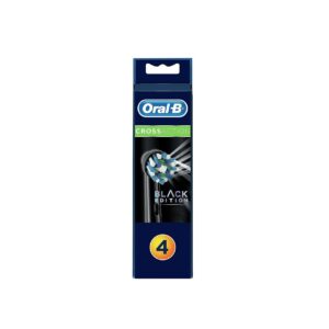 ORAL-B CROSS ACTION TOOTHBRUSH HEAD REFILLS #EB50 (BLACK) 4'S