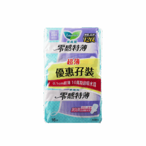 LAURIER 樂而雅零感特薄日/夜用 30CM 16片x2'S