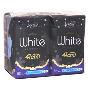 KOTEX 高潔絲唯白纖巧護翼 熟睡夜用 8片x2'S
