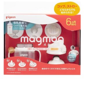 PIGEON 貝親MAGMAG成長實感3種吸管套裝杯(6個月以上) 3'S (PP奶瓶230ML)