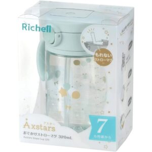 RICHELL 兒童吸管杯(7個月以上) - 銀河皇冠(淺藍) 320ML