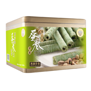 YES KITCHEN 開心果蛋卷罐裝 384G