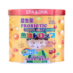 JELLY DROPS 日本益生菌魚油-橙汁味 300'S (E)(橙)