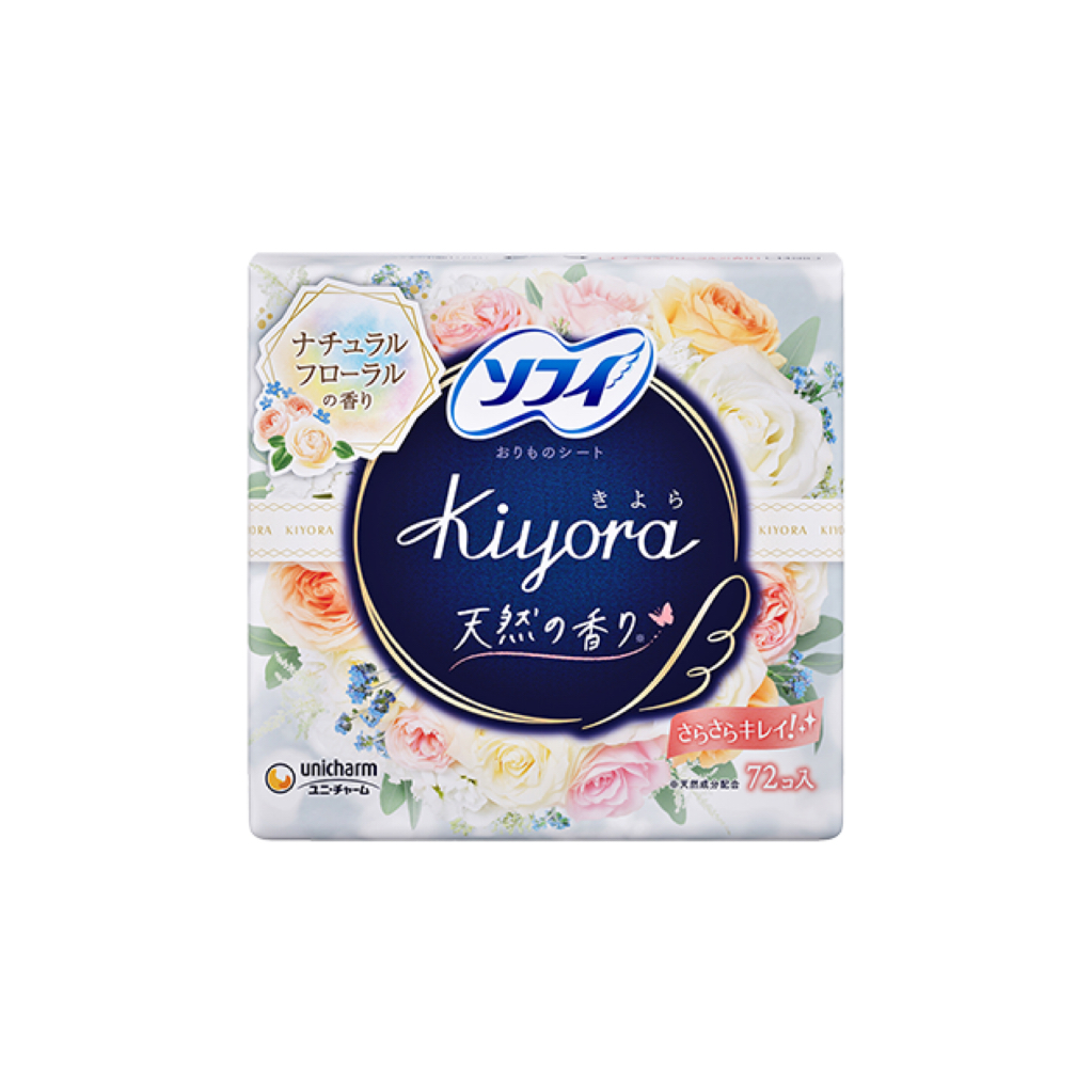 UNICHARM 尤妮佳 SOFY KIYORA 絲薄柔滑芬香護墊(粉-花香) 72'S