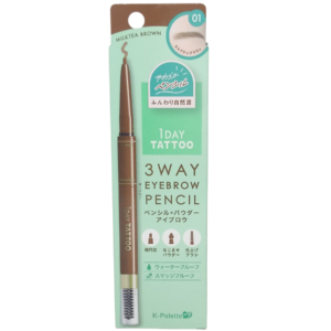 K-PALETTE 3WAY EYEBROW PENCIL-01 MILKTEA BROWN 1'S